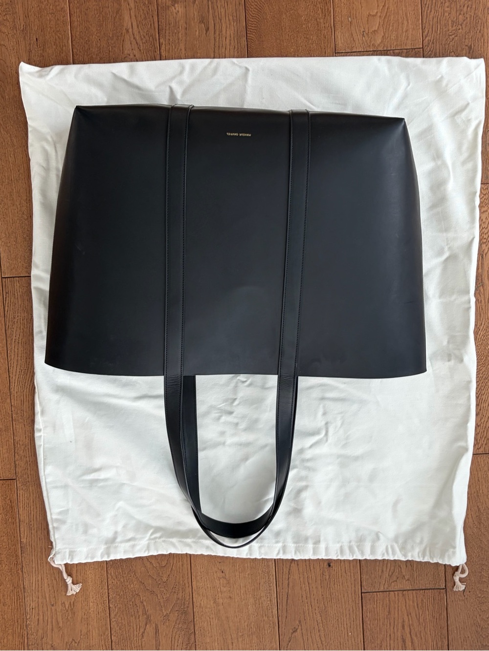 Mansur Gavriel Black Leather Tote
